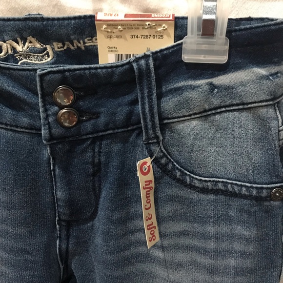 Knit Jegging Blue Jeans. Soft & Comfy. 12 Regular - Picture 2 of 4